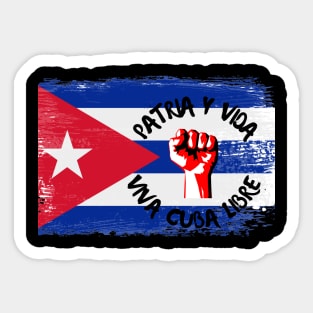 Patria Y Vida - Viva Cuba Libre Sticker